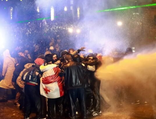 Georgia police protest rubber bullets