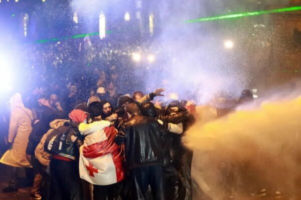 Georgia police protest rubber bullets