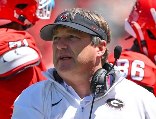 Kirby Smart coaching Georgia football game