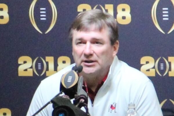 Kirby Smart speaks to reporters in New Orleans