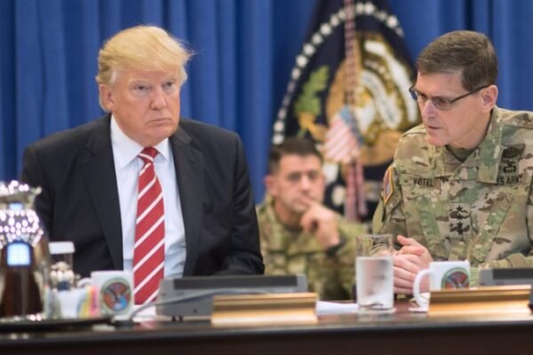 President Donald Trump military policy speech