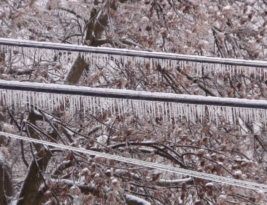 atlanta snow ice trees downed power lines