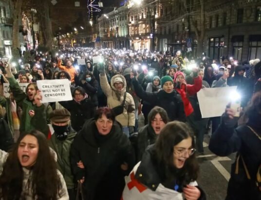 political unrest georgia protests mental health
