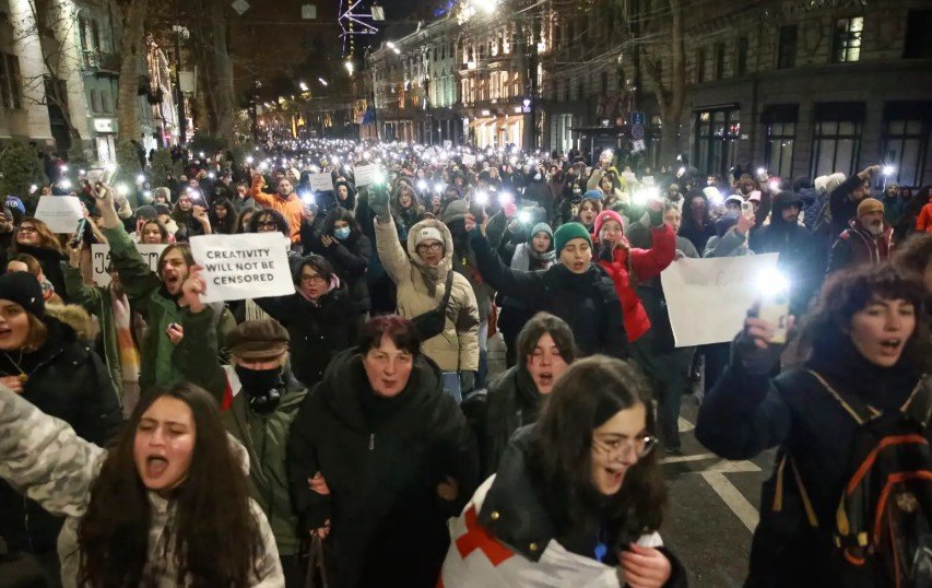 political unrest georgia protests mental health