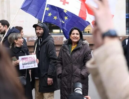 Georgia general strike protest Tbilisi