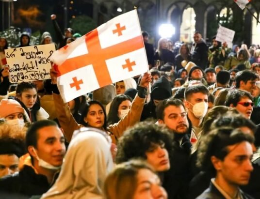 Georgian protests demonstration