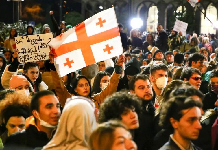 Georgian protests demonstration