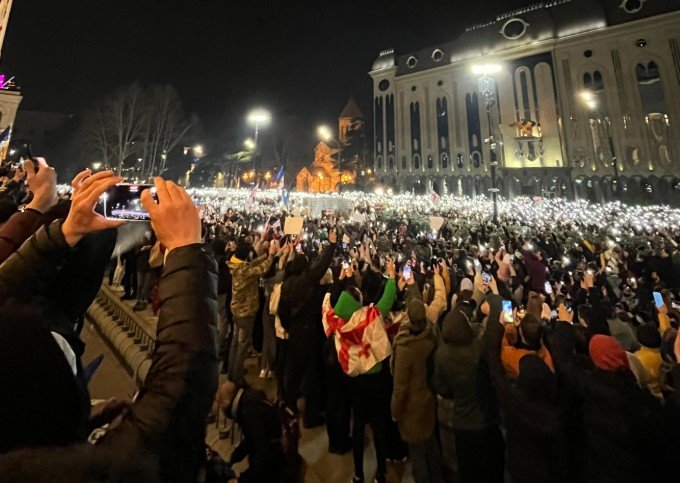 Georgian protests in Tbilisi