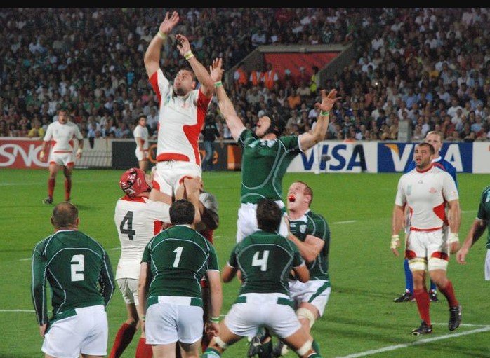 Georgian rugby team victory Spain