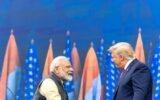 Trump Modi handshake meeting