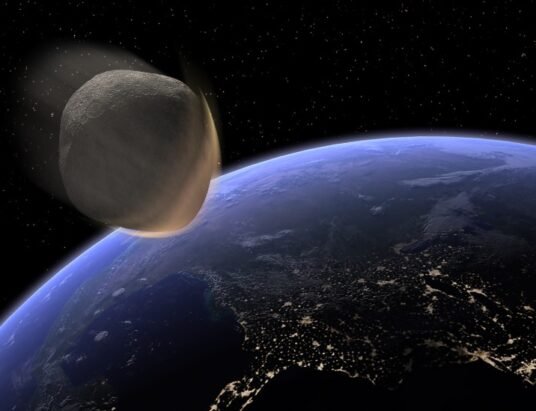 Asteroid approaching Earth