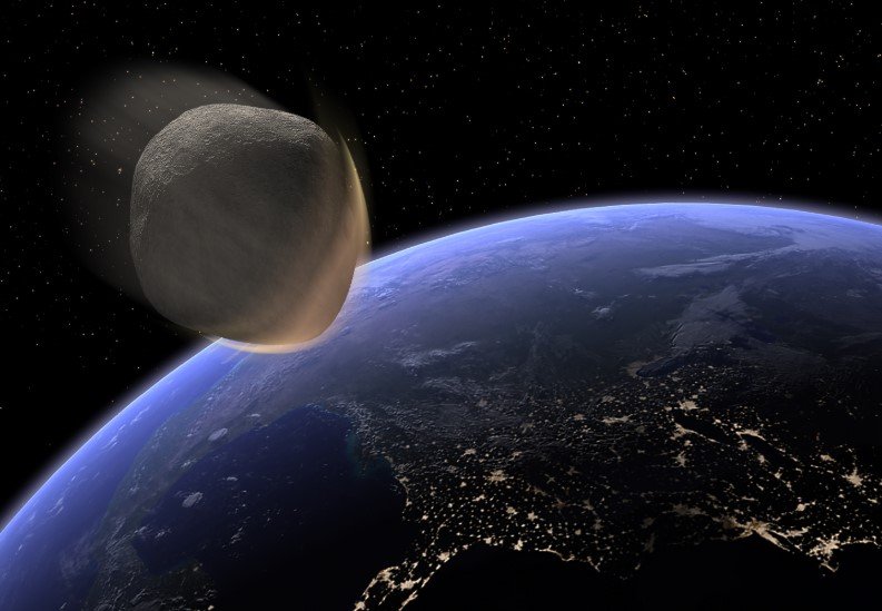 Asteroid approaching Earth