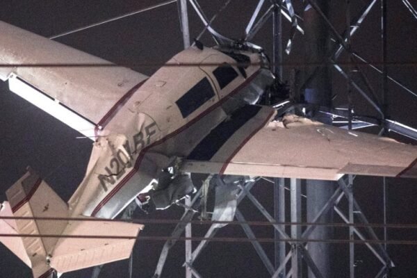 small plane crash at night in woods Georgia