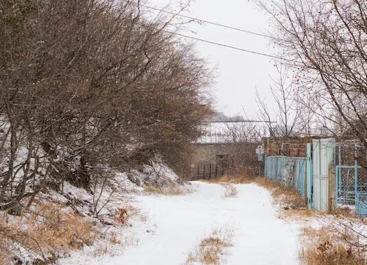 snowfall in Georgia villages
