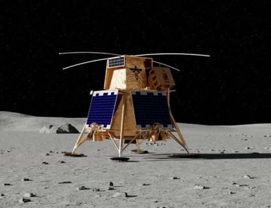 Athena Moon lander lying