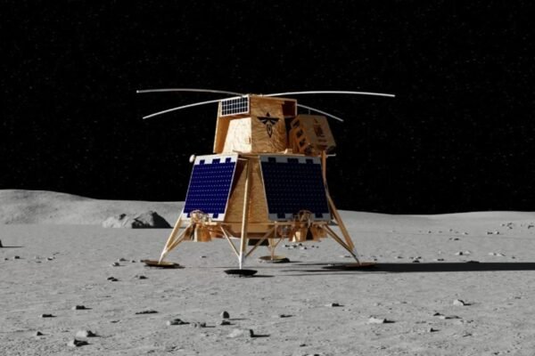 Athena Moon lander lying