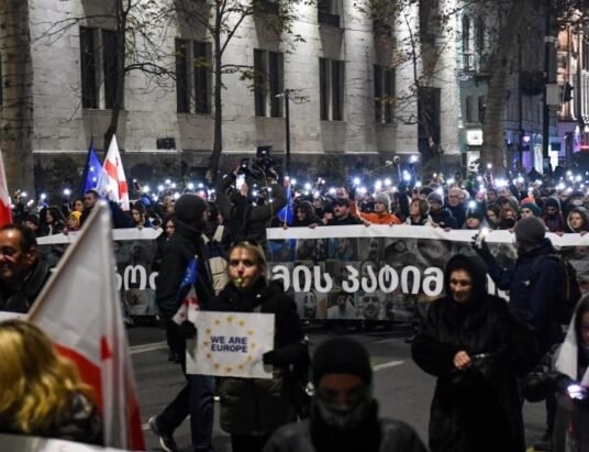 Chiatura miners protest Tbilisi