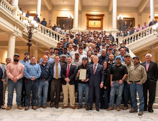 Georgia Power lineworkers at State Capitol