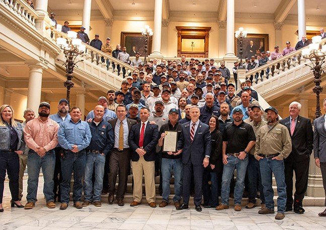 Georgia Power lineworkers at State Capitol