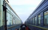 Ukraine railway station crowd