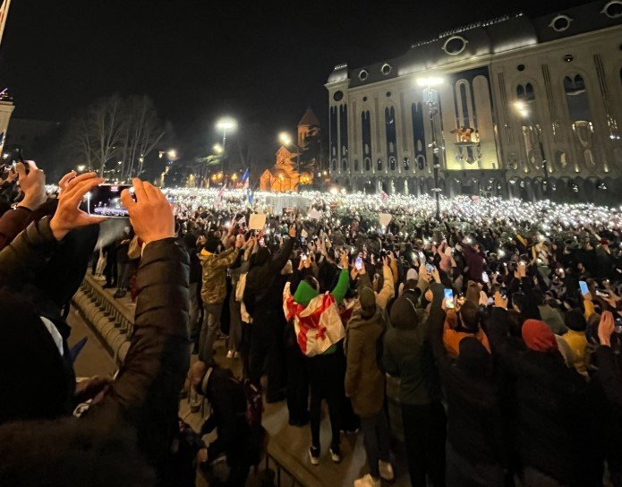 georgia protest crackdown Tbilisi