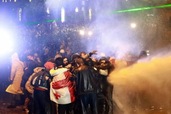 journalists covering protests in georgia