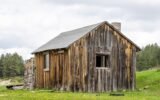rustic log cabin in Georgia countryside