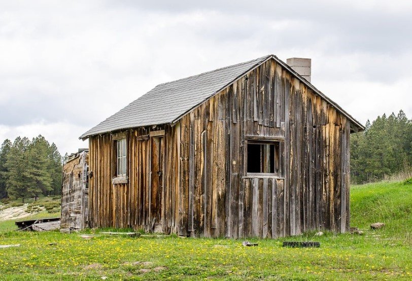rustic log cabin in Georgia countryside