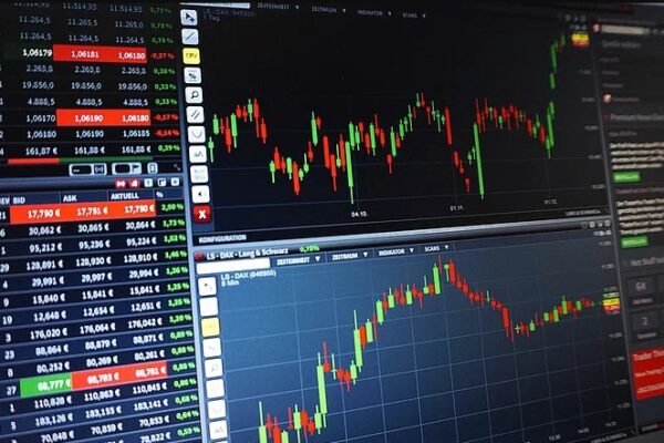 stock market trading screen