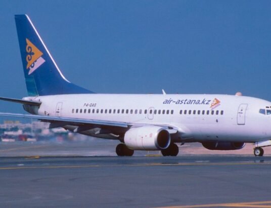 Air Astana aircraft at airport