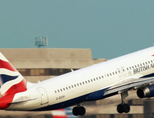 British Airways airplane at airport