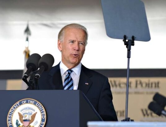 Joe Biden delivering a speech