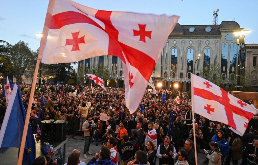 Tbilisi Easter celebration protest