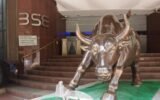 bull statue at BSE building Mumbai