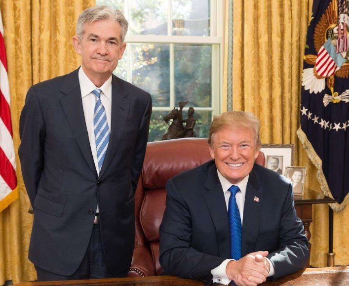 trump powell federal reserve press