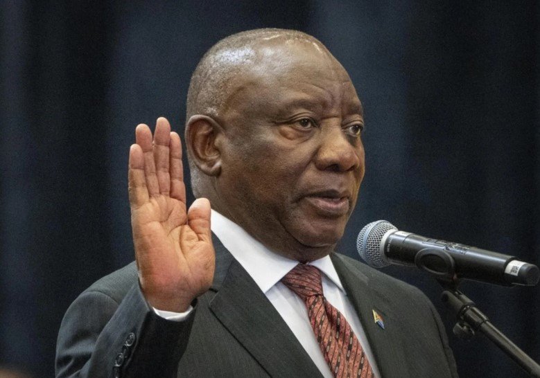 South African President Cyril Ramaphosa with Donald Trump
