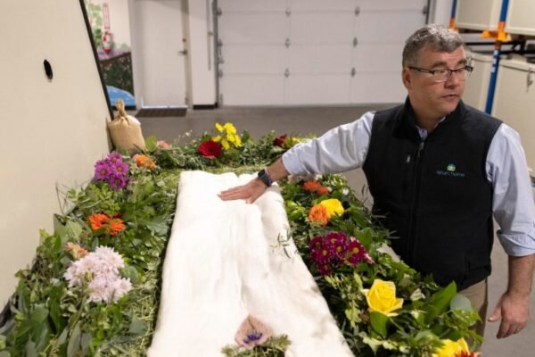 human composting burial process