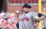 Bryce Elder pitching Atlanta Braves