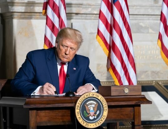 Donald Trump speaking White House