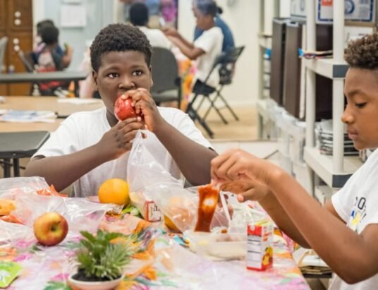 Food distribution for children in Habersham County Georgia