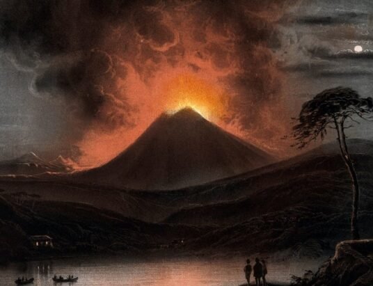 Mount Etna volcano eruption