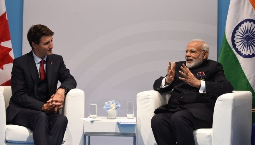 Narendra Modi meeting Canadian Prime Minister Justin