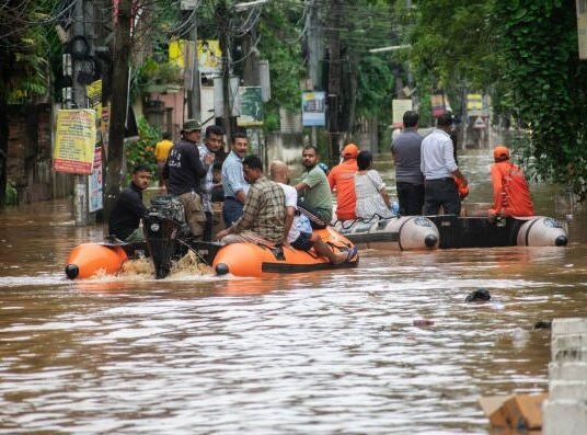 flooded street in Nagaon Assam after rain