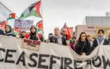 protest against us israel strikes iran karachi
