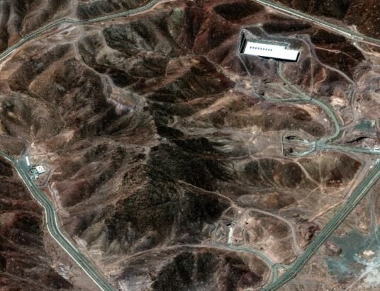 satellite image of Fordow nuclear facility Iran