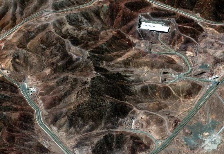 satellite image of Fordow nuclear facility Iran