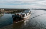 Georgia Port of Savannah container ships aerial