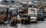 Mumbai street during peak monsoon
