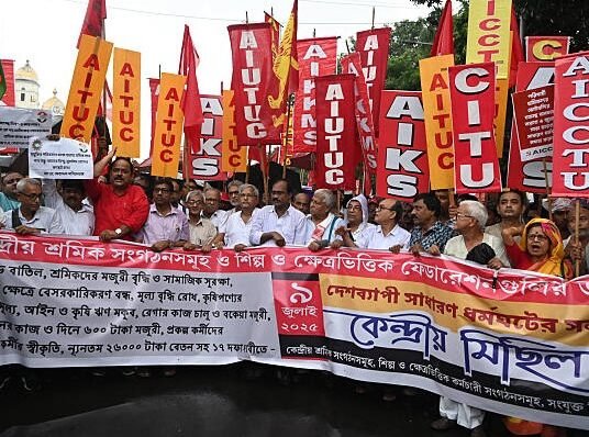 bharat bandh 2025 india protest workers unions