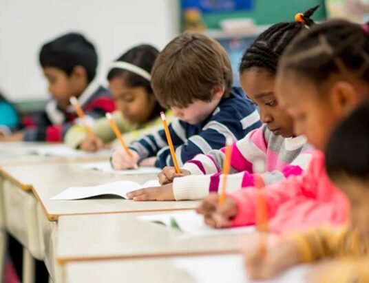 elementary student writing